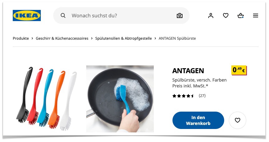 Spülbürste bei Ikea