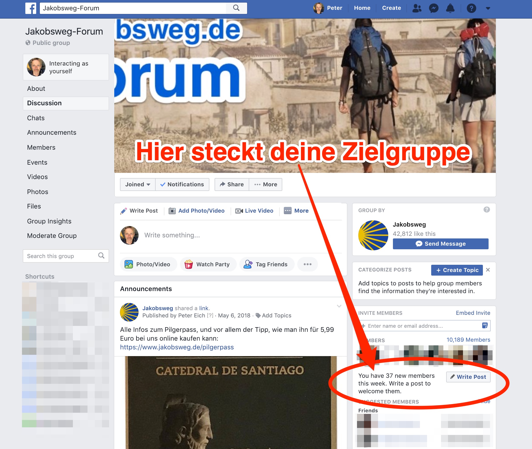 Mailingliste aus einer Facebook-Gruppe erstellen – Seriengründer